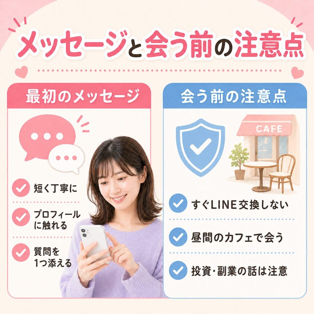 マッチングアプリ 注意点 出会う前