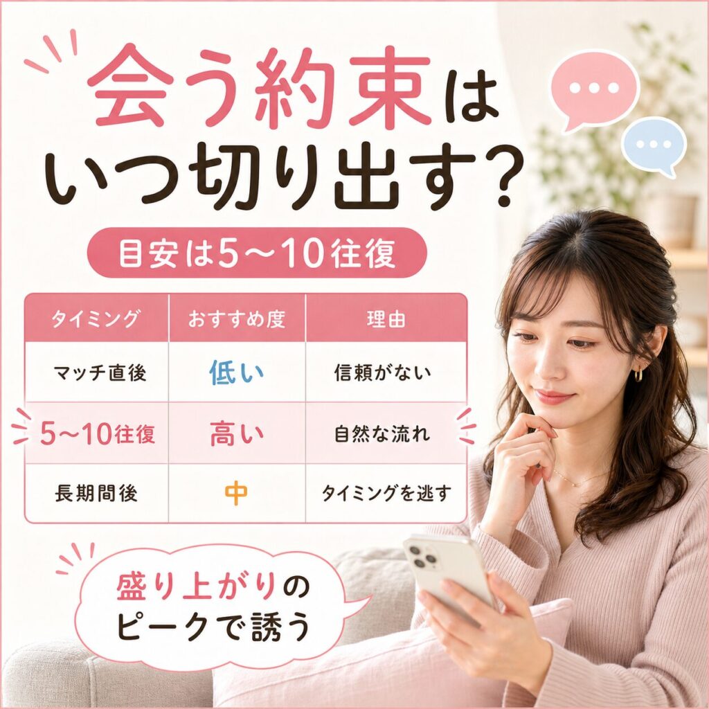 マッチングアプリ 会う約束