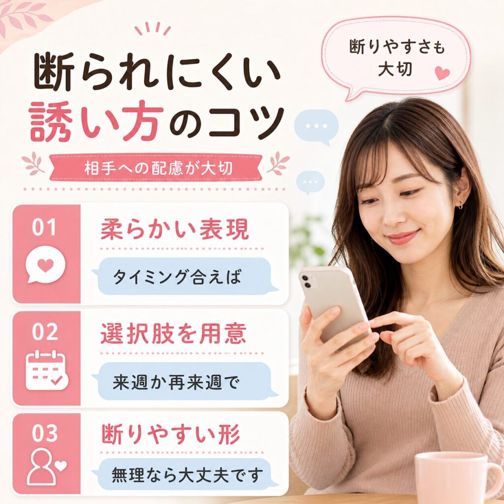 マッチングアプリ 断られにくい誘い方
