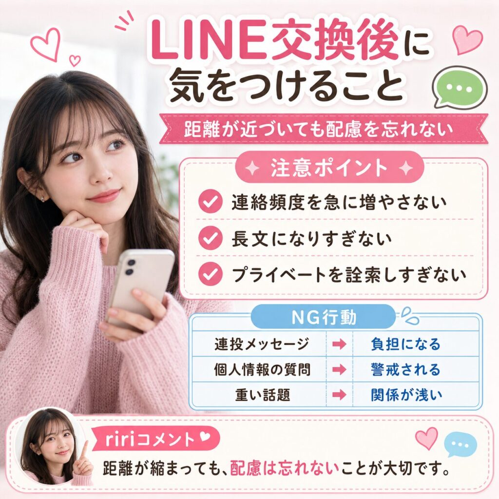 マッチングアプリ ライン交換の注意点