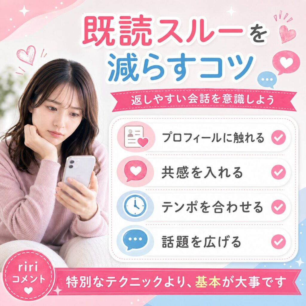 マッチングアプリ 既読無視されないコツ