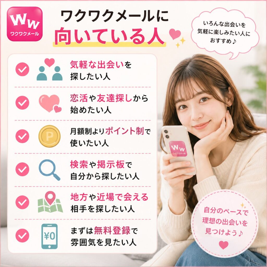初心者おすすめ ワクワクメール