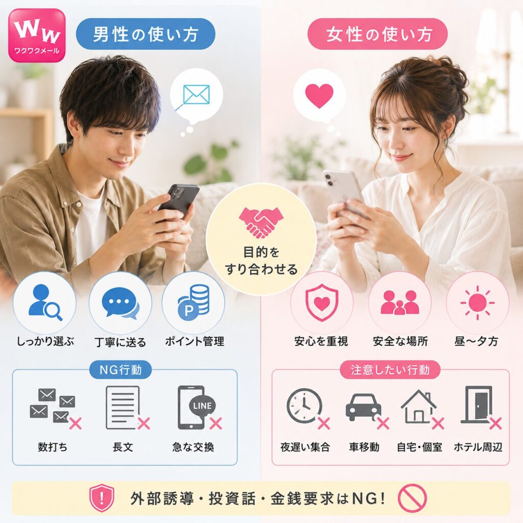ワクワクメール 男性 女性