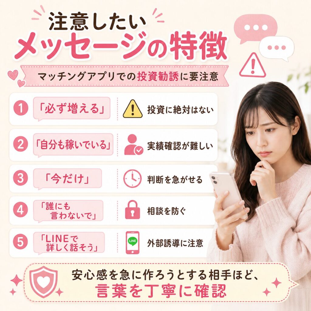 マチアプ投資詐欺 メッセージ ロマンス詐欺