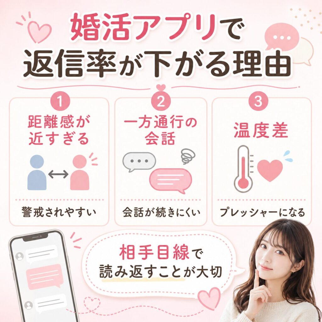 婚活アプリ 返事が来ない 原因