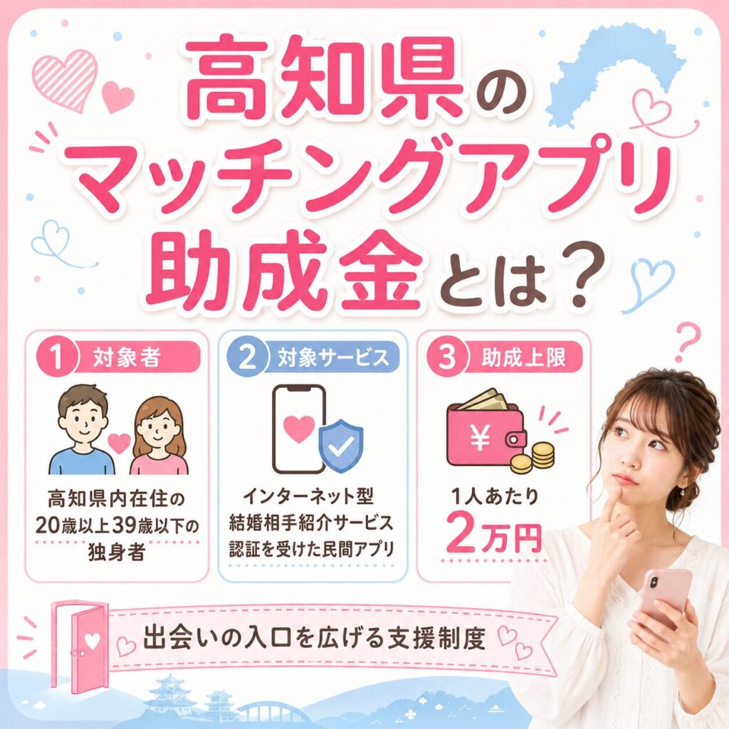 マッチングアプリ 助成金 高知県