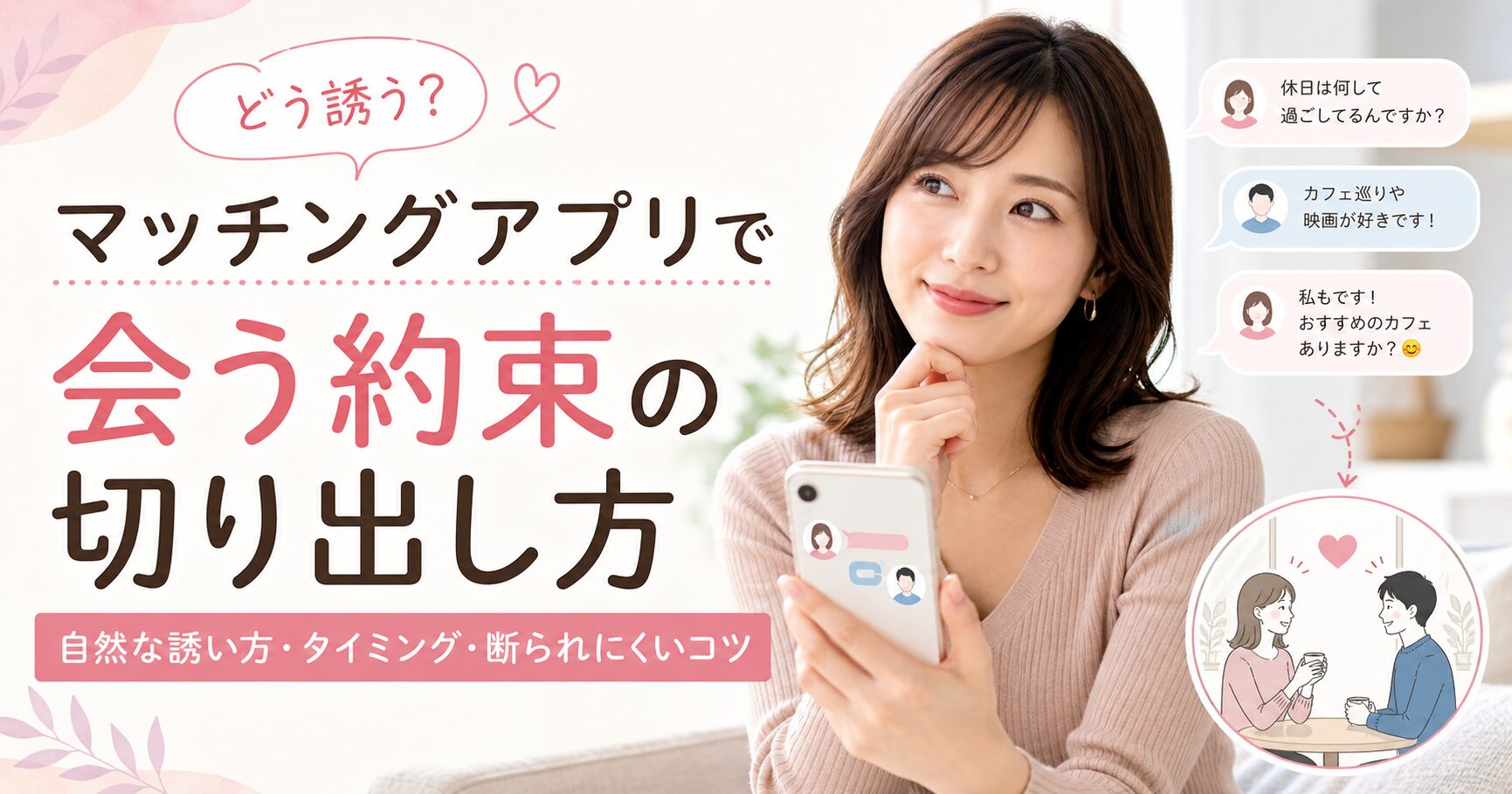 マッチングアプリ 会う 約束 やり方 地雷見極め方