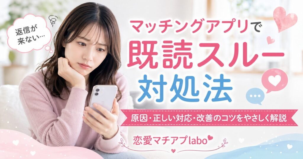 マッチングアプリ 既読スルー 無視されない方法