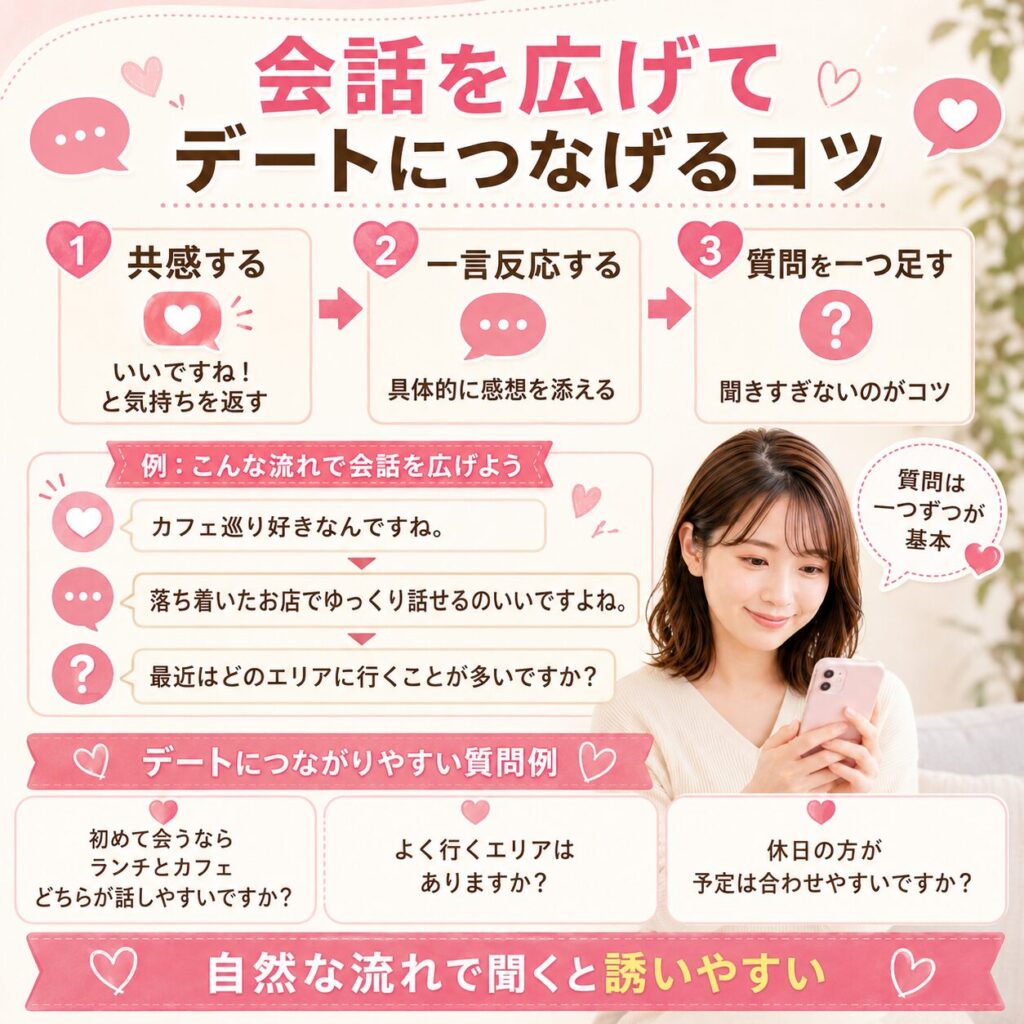 マッチングアプリ 会話 質問 コツ