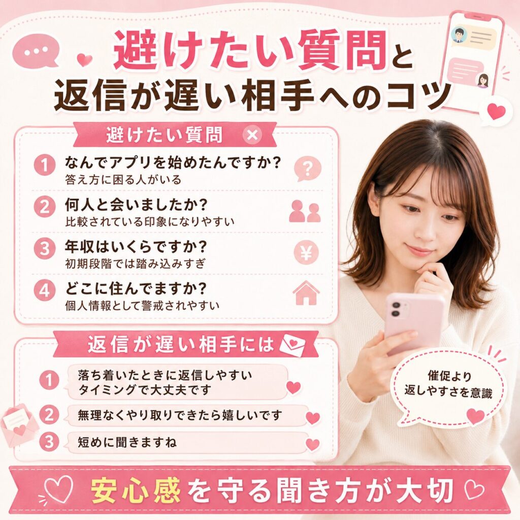 聞いてはいけない質問 マッチングアプリ