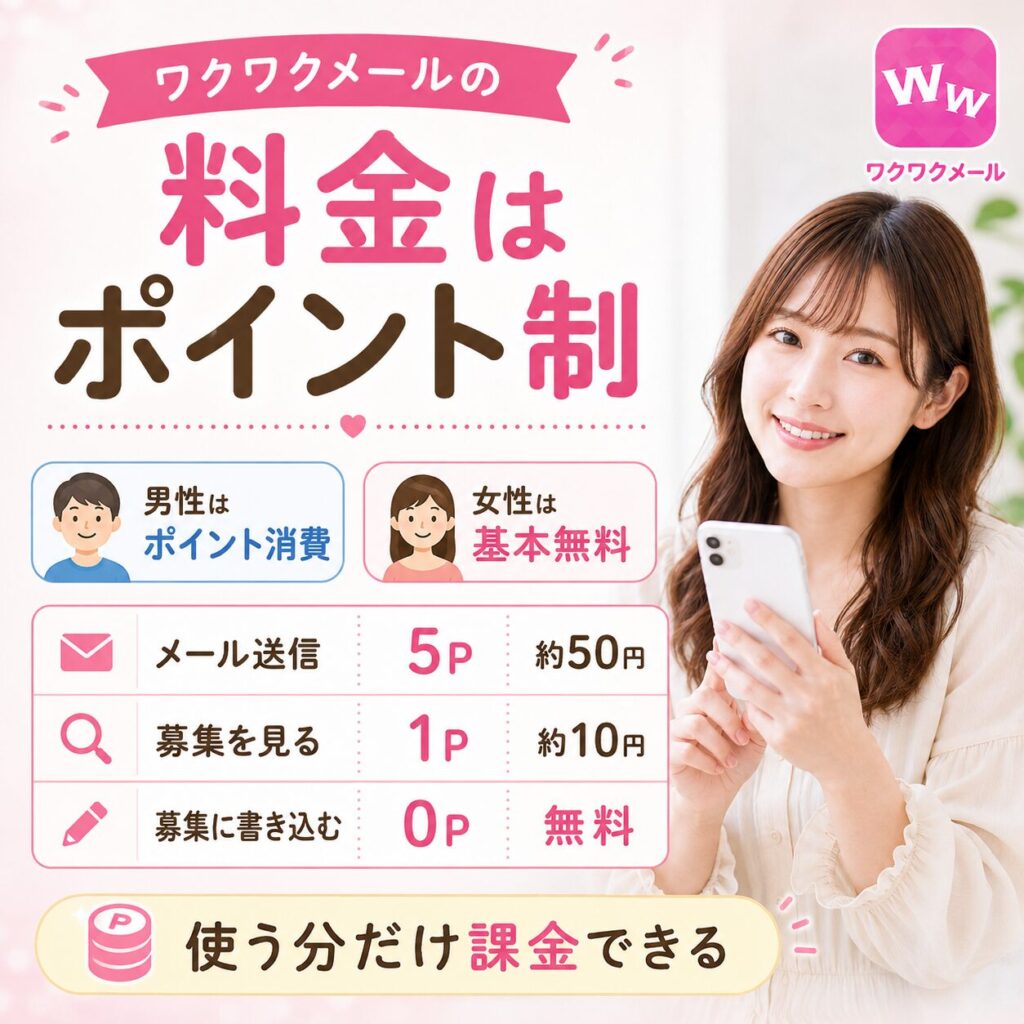 ワクワクメールの料金