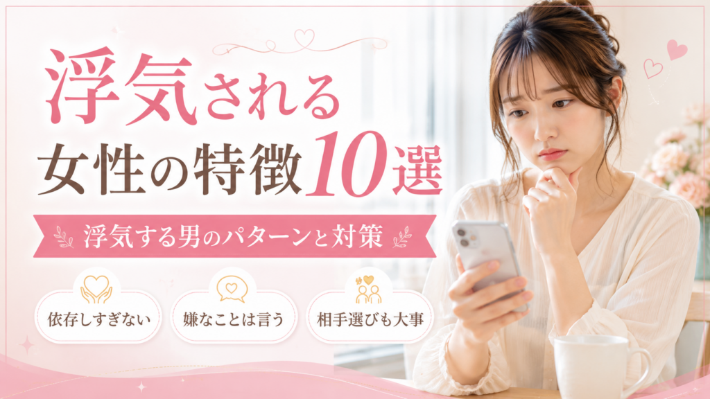 浮気される女性 特徴 原因 対策 ダメ男