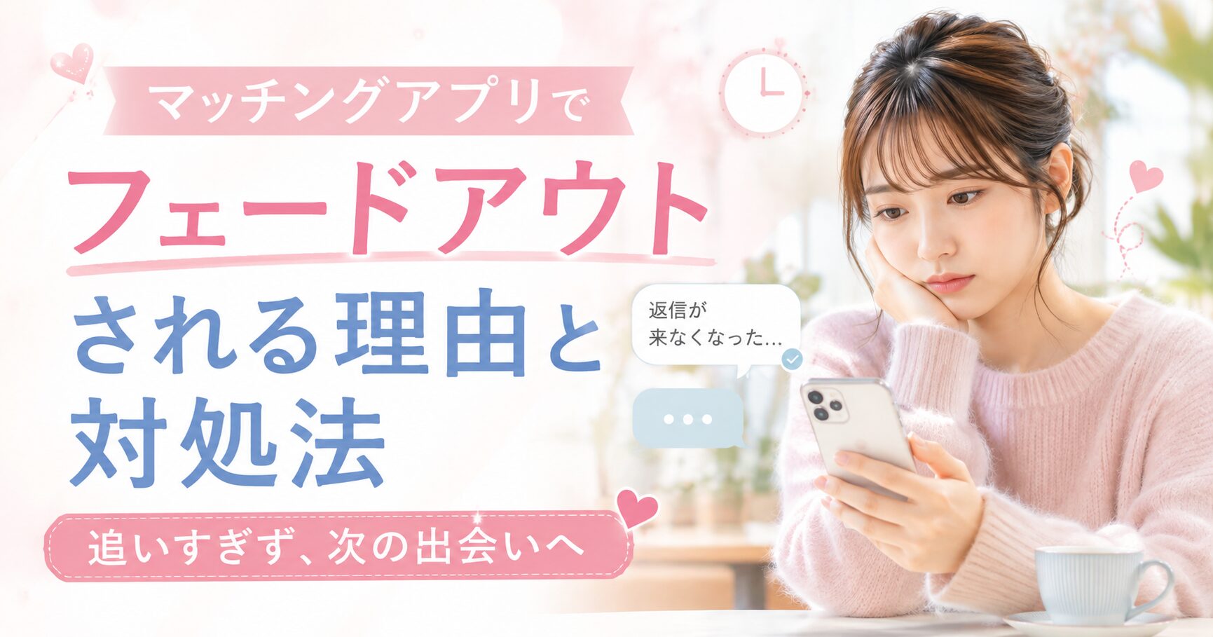 恋愛マチアプ 音信不通 返事が来ない