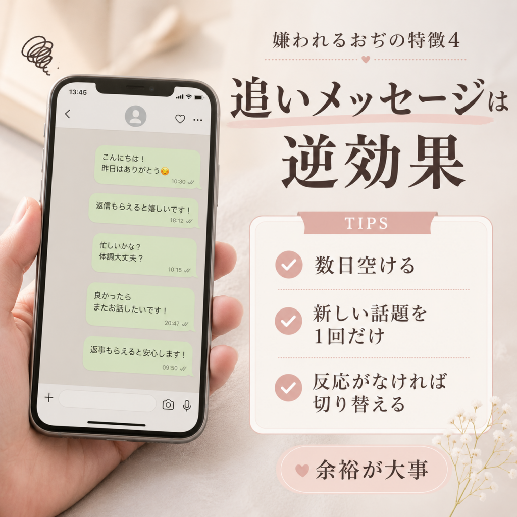 追いメッセージ 嫌われる