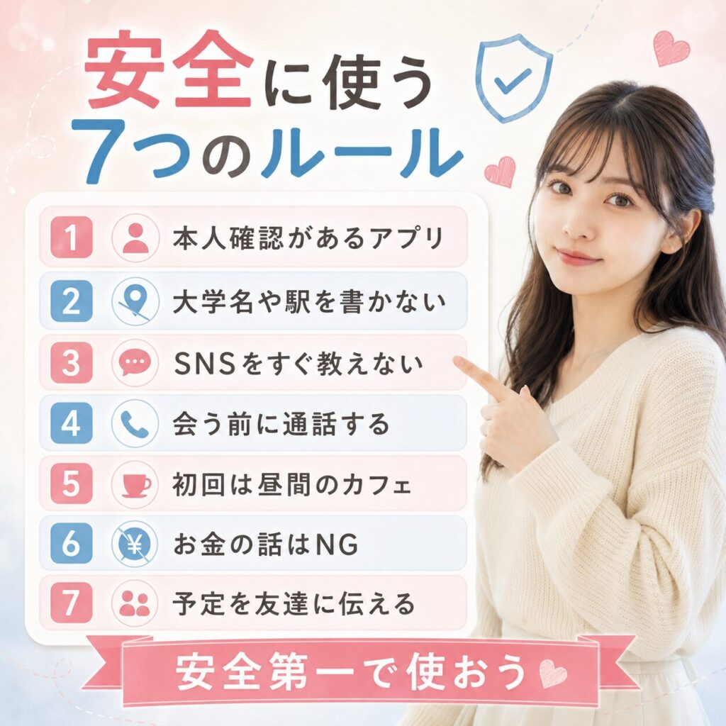 大学生 マチアプ 安全な使い方