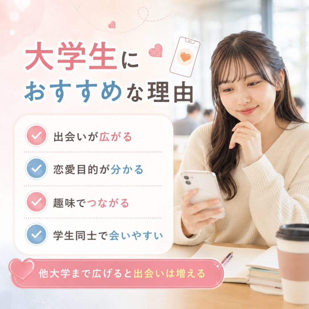 大学生 マッチングアプリ おすすめ